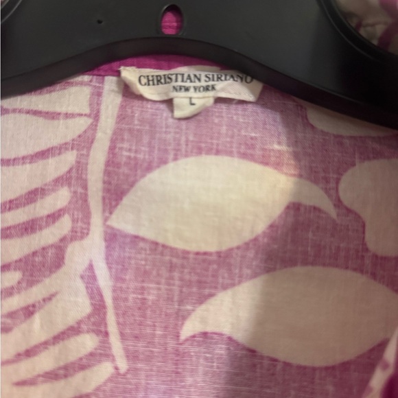 Floral Pink and Cream Women's Top - Picture 5 of 5